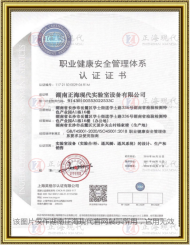 職業(yè)健康安全管理體系認(rèn)證證書(shū)